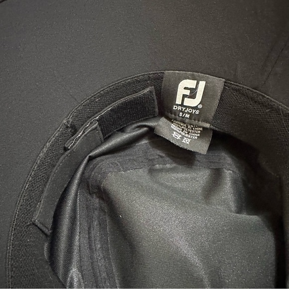 FootJoy DryJoys Tour Golf Bucket Rain Black Hat S/M - Picture 8 of 8